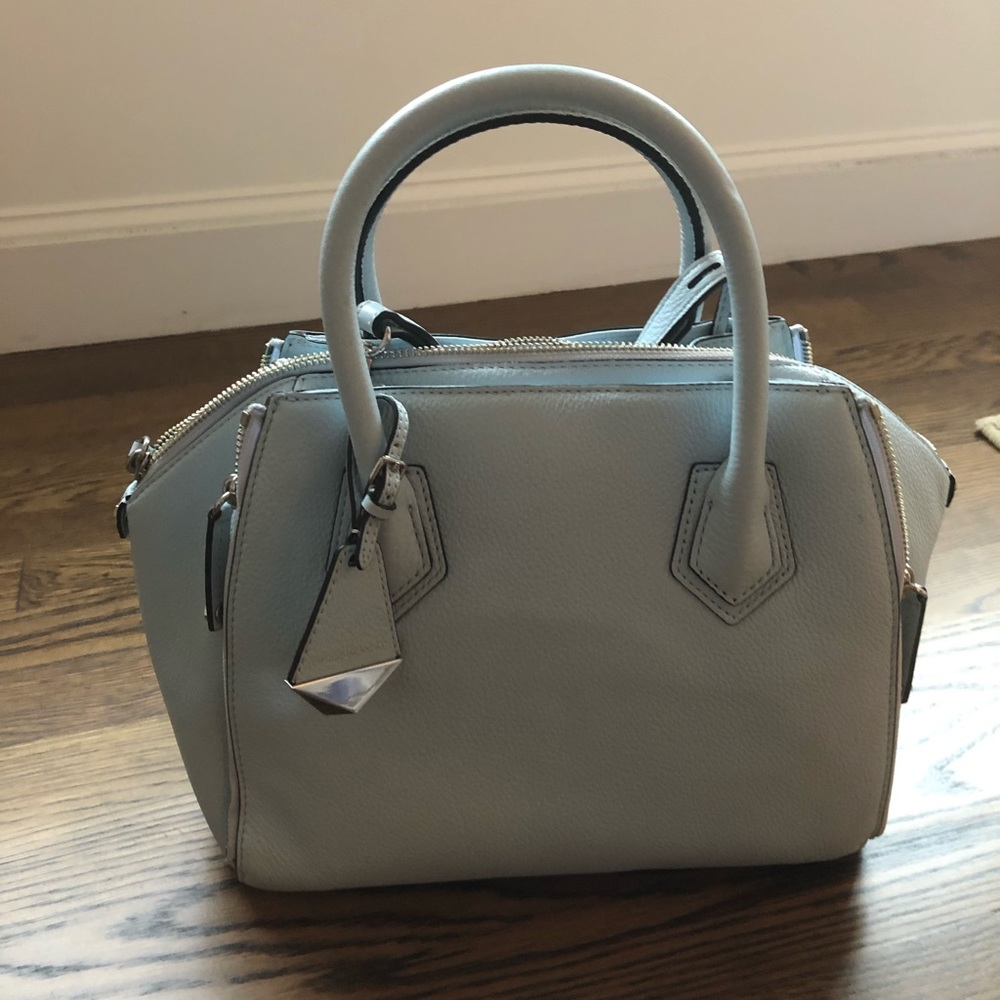 Rebecca Minkoff Mini Perry Satchel light blue